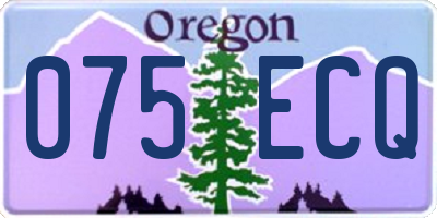 OR license plate 075ECQ