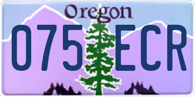 OR license plate 075ECR