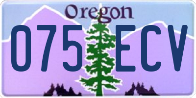 OR license plate 075ECV