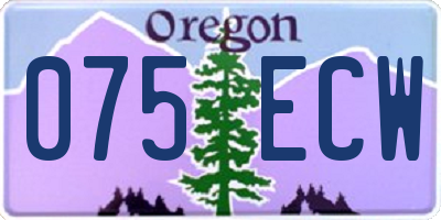 OR license plate 075ECW