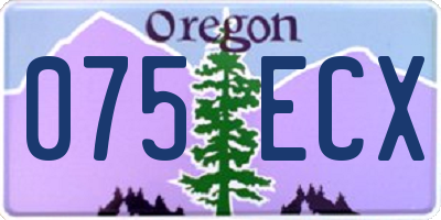 OR license plate 075ECX