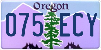 OR license plate 075ECY