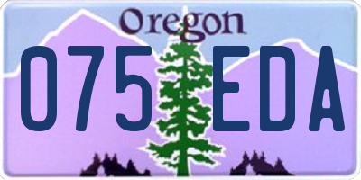 OR license plate 075EDA