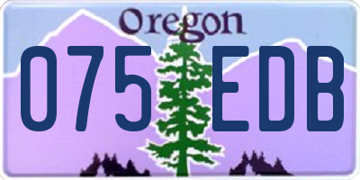 OR license plate 075EDB