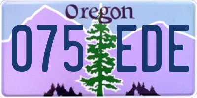 OR license plate 075EDE
