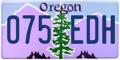OR license plate 075EDH