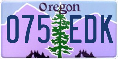 OR license plate 075EDK