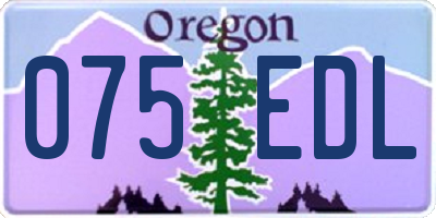 OR license plate 075EDL