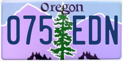 OR license plate 075EDN