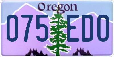 OR license plate 075EDO