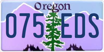 OR license plate 075EDS