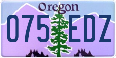 OR license plate 075EDZ