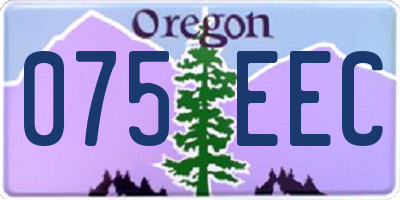 OR license plate 075EEC