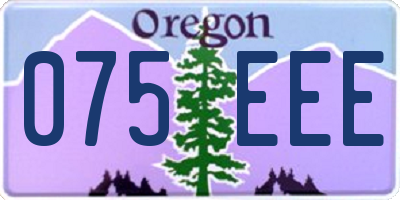 OR license plate 075EEE