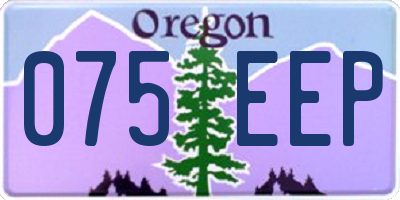 OR license plate 075EEP