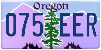 OR license plate 075EER