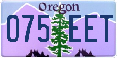 OR license plate 075EET