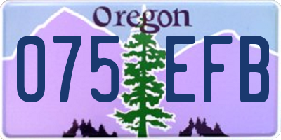 OR license plate 075EFB