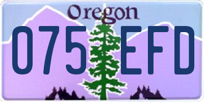 OR license plate 075EFD