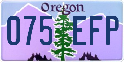 OR license plate 075EFP