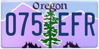 OR license plate 075EFR