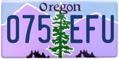 OR license plate 075EFU