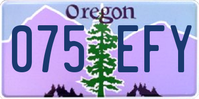 OR license plate 075EFY
