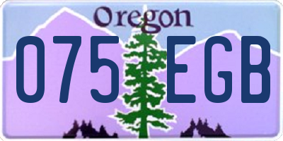 OR license plate 075EGB