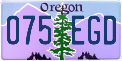 OR license plate 075EGD