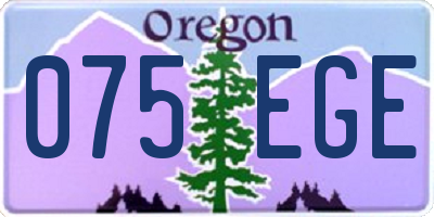 OR license plate 075EGE