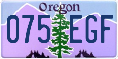 OR license plate 075EGF