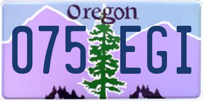 OR license plate 075EGI