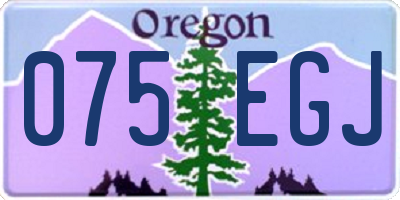 OR license plate 075EGJ
