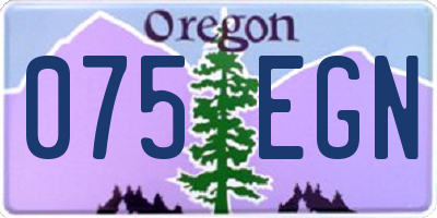 OR license plate 075EGN