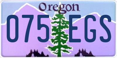 OR license plate 075EGS