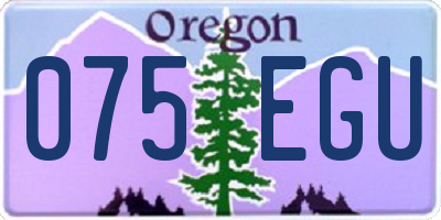 OR license plate 075EGU