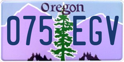 OR license plate 075EGV