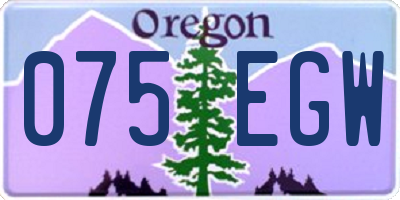 OR license plate 075EGW