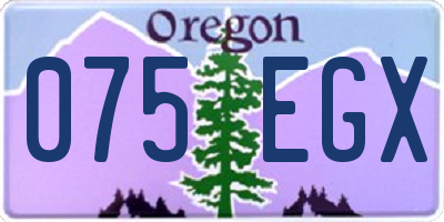 OR license plate 075EGX