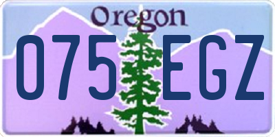 OR license plate 075EGZ