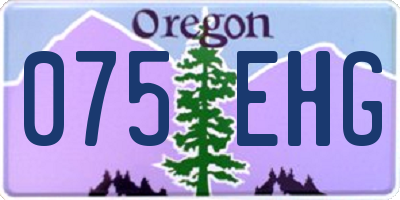 OR license plate 075EHG