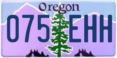 OR license plate 075EHH