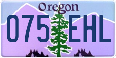 OR license plate 075EHL