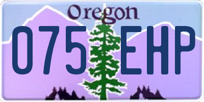 OR license plate 075EHP