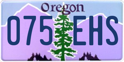 OR license plate 075EHS