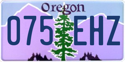 OR license plate 075EHZ