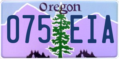 OR license plate 075EIA