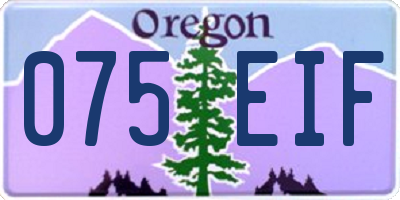 OR license plate 075EIF