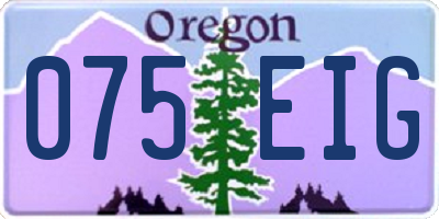 OR license plate 075EIG