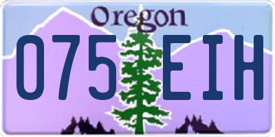 OR license plate 075EIH